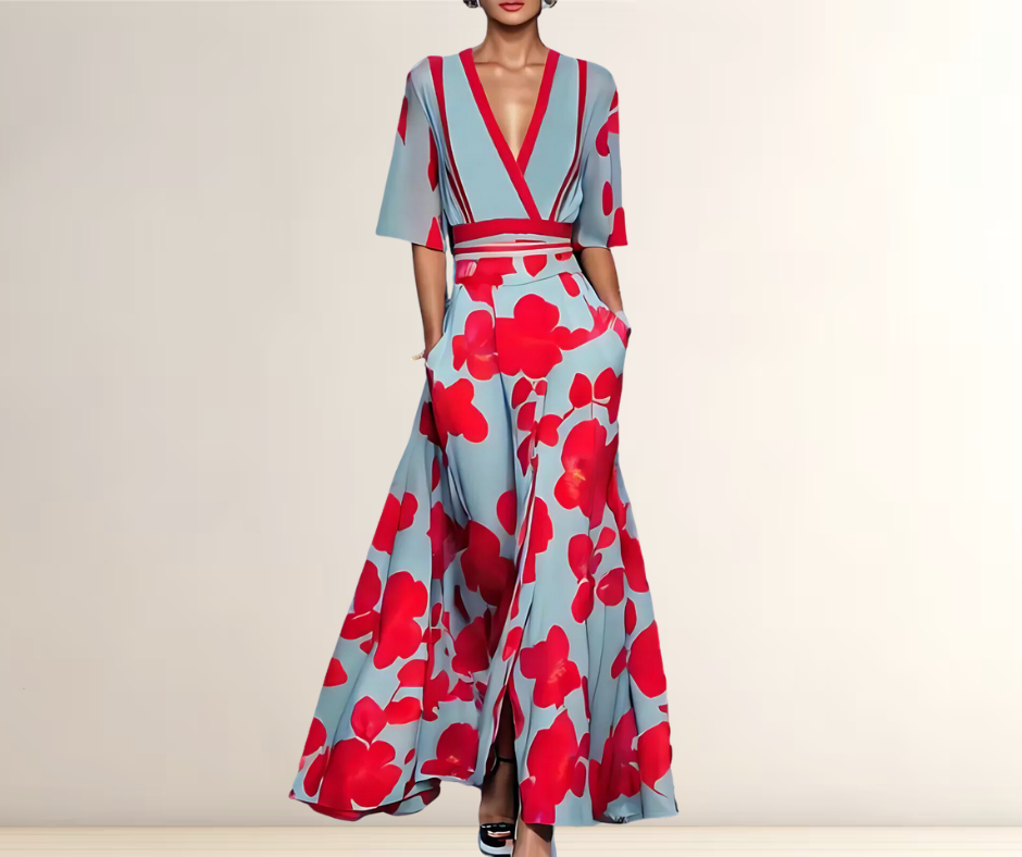 Luna- ELEGANTES LEICHTES KLEID MIT ÄRMELN