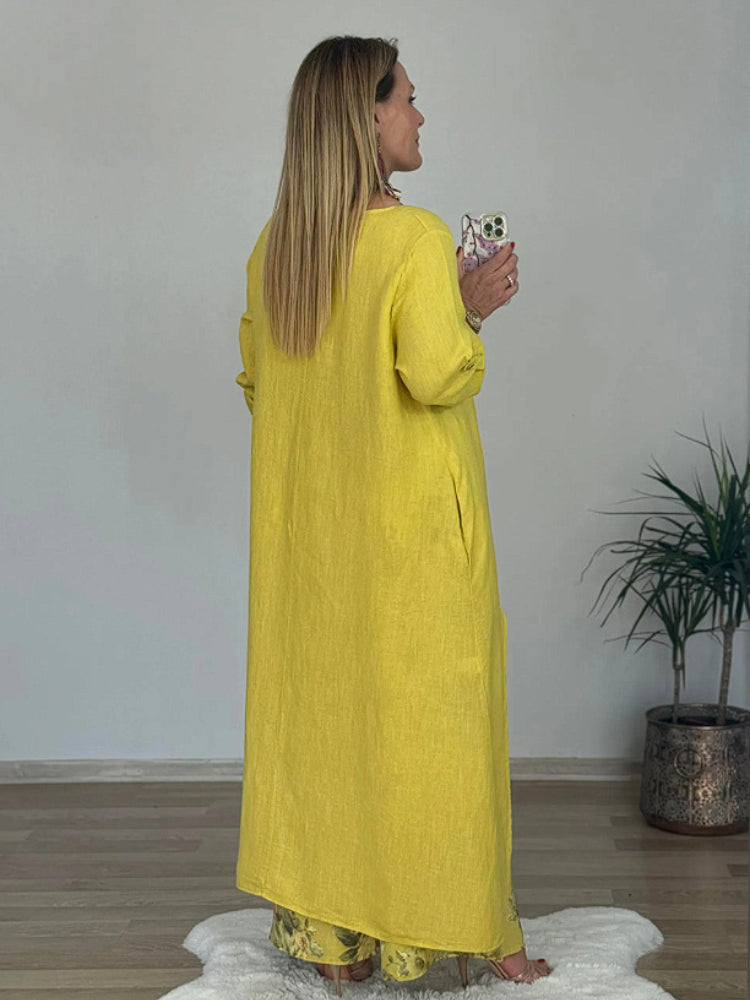 Isara – Ensemble mit langen Ärmeln und bedruckter Hose