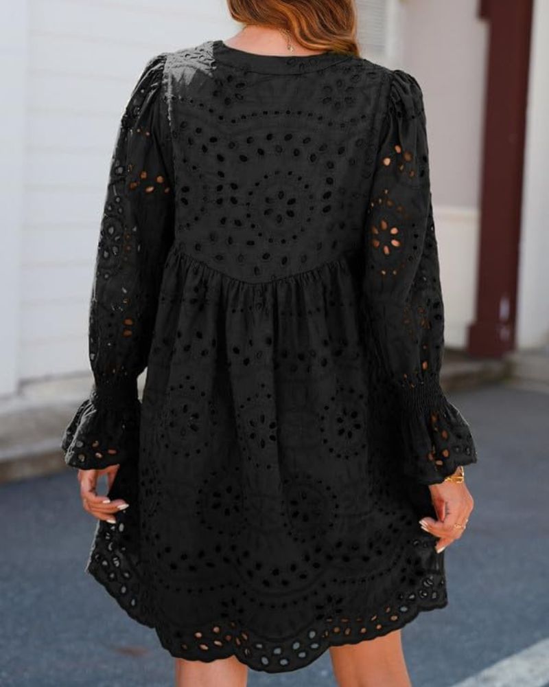 DIANA | KURZES KLEID MIT SPITZE
