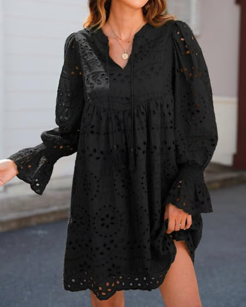 DIANA | KURZES KLEID MIT SPITZE