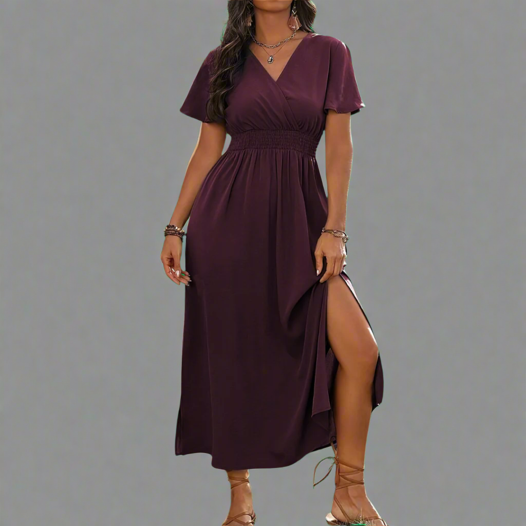 Yliane | Boho-Kleid aus Premium-Stoff mit elegantem V-Ausschnitt