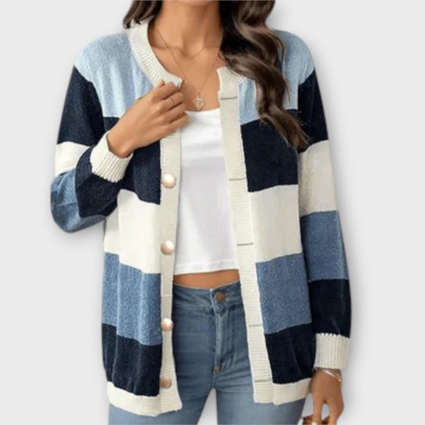 Lottenia | Gestreifte Strickjacke
