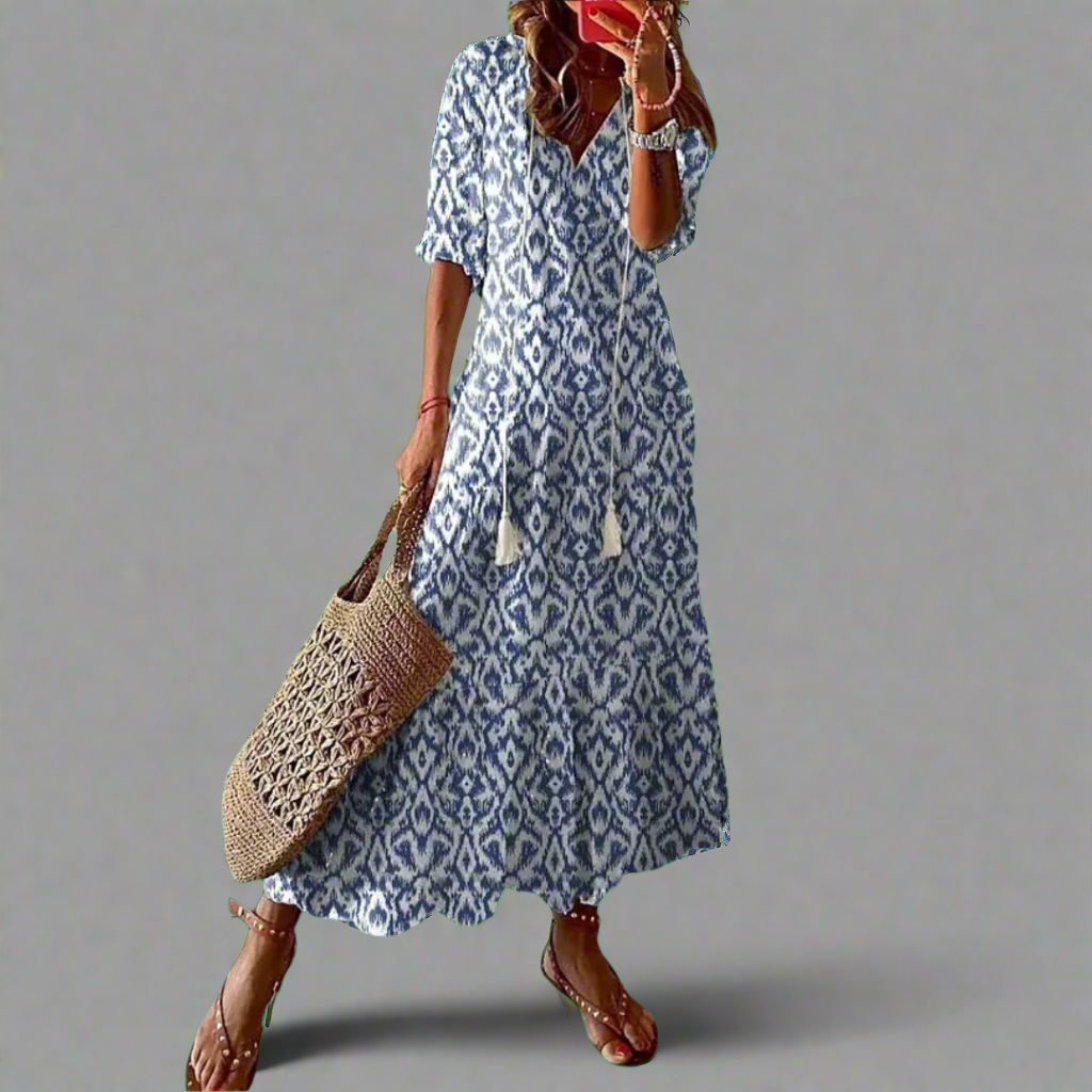 Almuth | Premium Sommerkleid mit Druckdesign