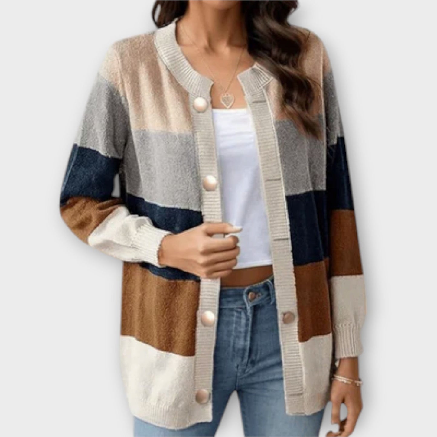 Lottenia | Gestreifte Strickjacke