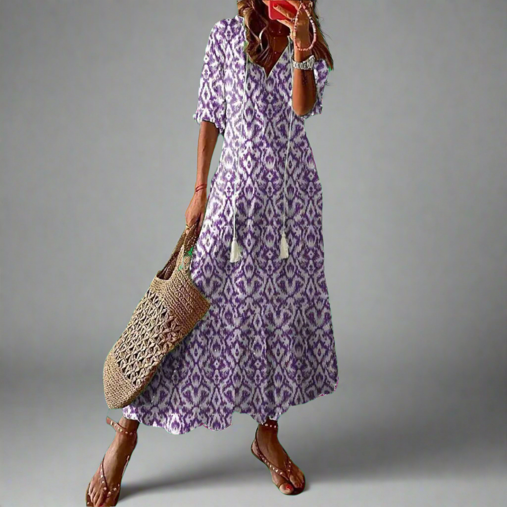 Almuth | Premium Sommerkleid mit Druckdesign