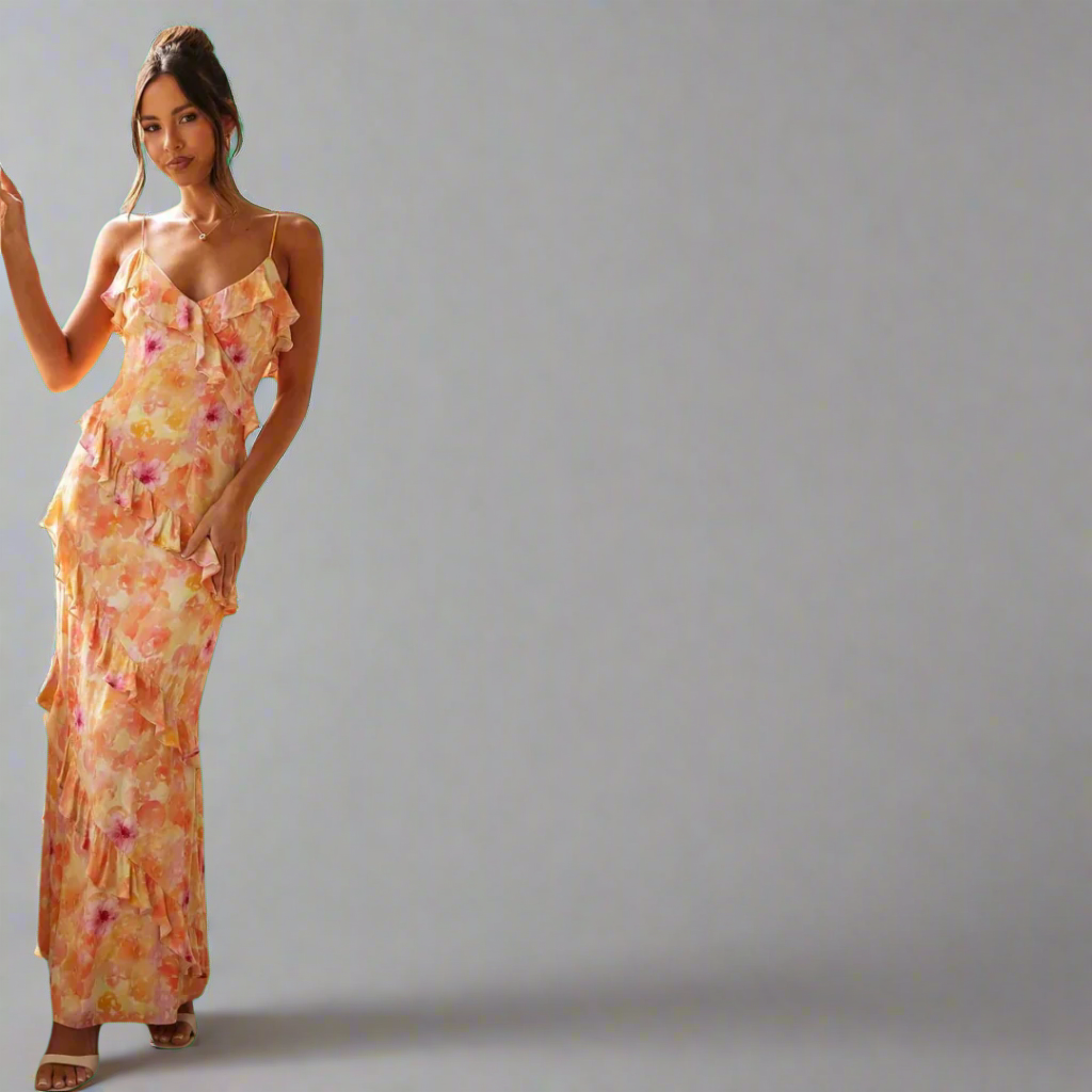 Sieglinde | Maxikleid in Zitrone aus luftiger Premium-Viskose