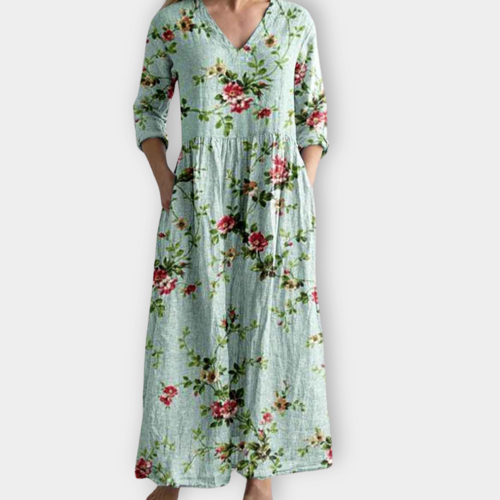 Iduna | Boho Maxikleid aus weichem Premiumstoff