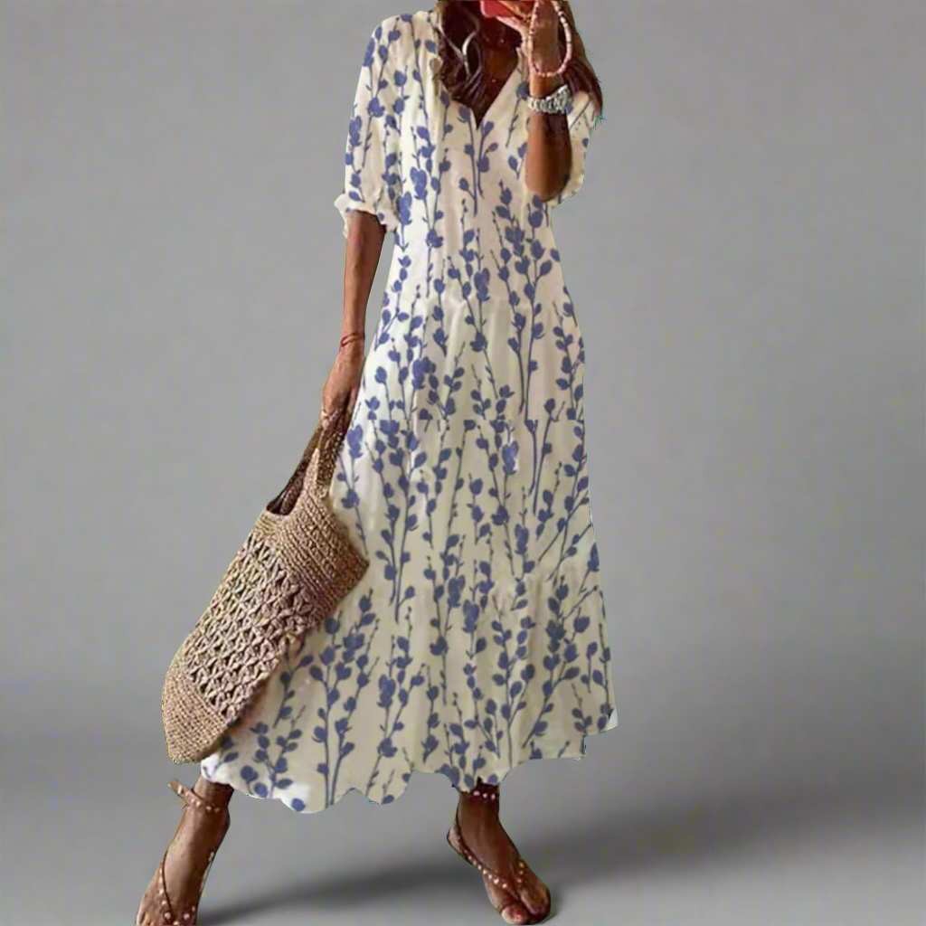 Almuth | Premium Sommerkleid mit Druckdesign