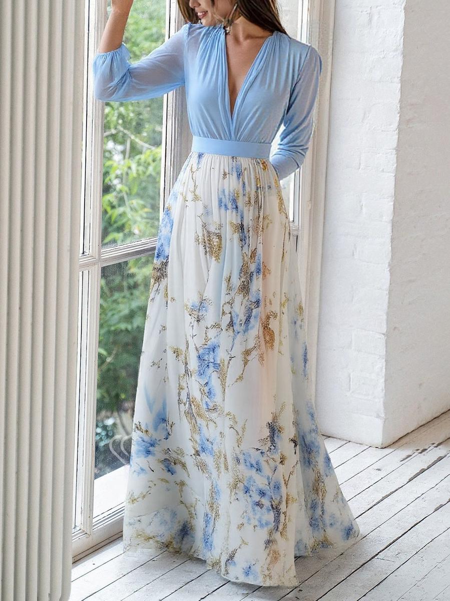 SORAYA | MAXIKLEID MIT BLUMENDRUCK