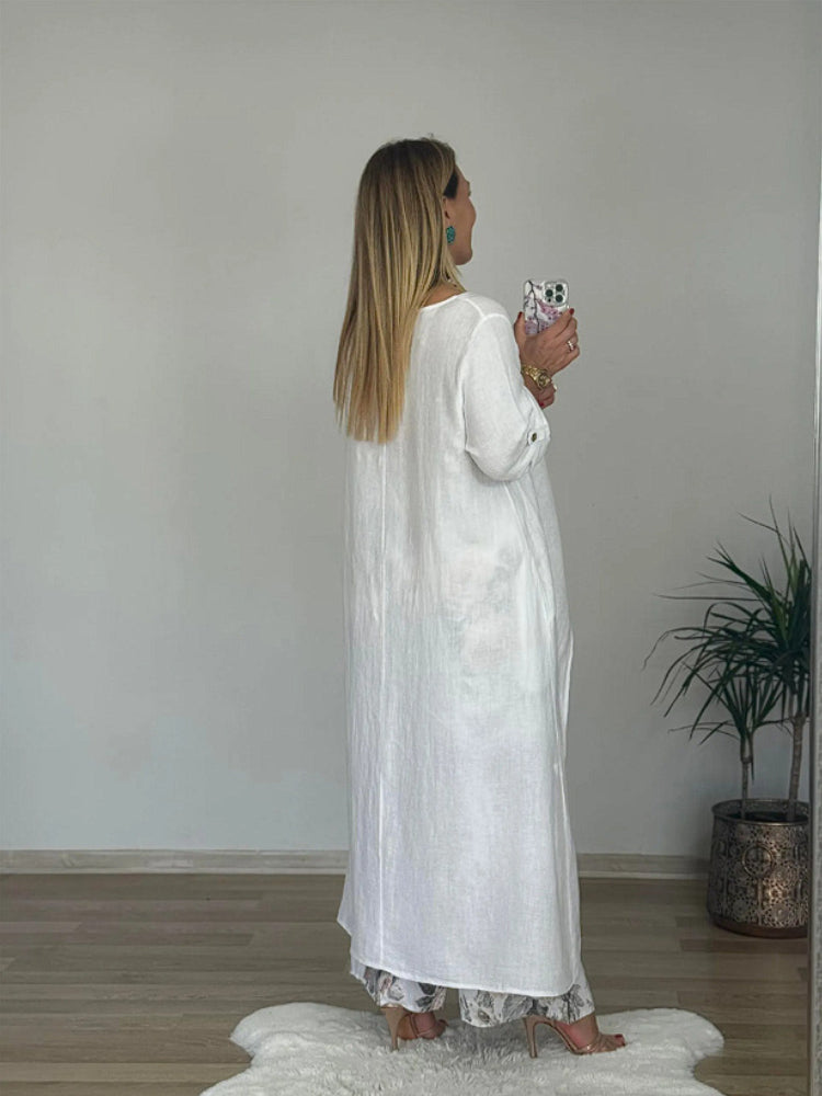 Isara – Ensemble mit langen Ärmeln und bedruckter Hose