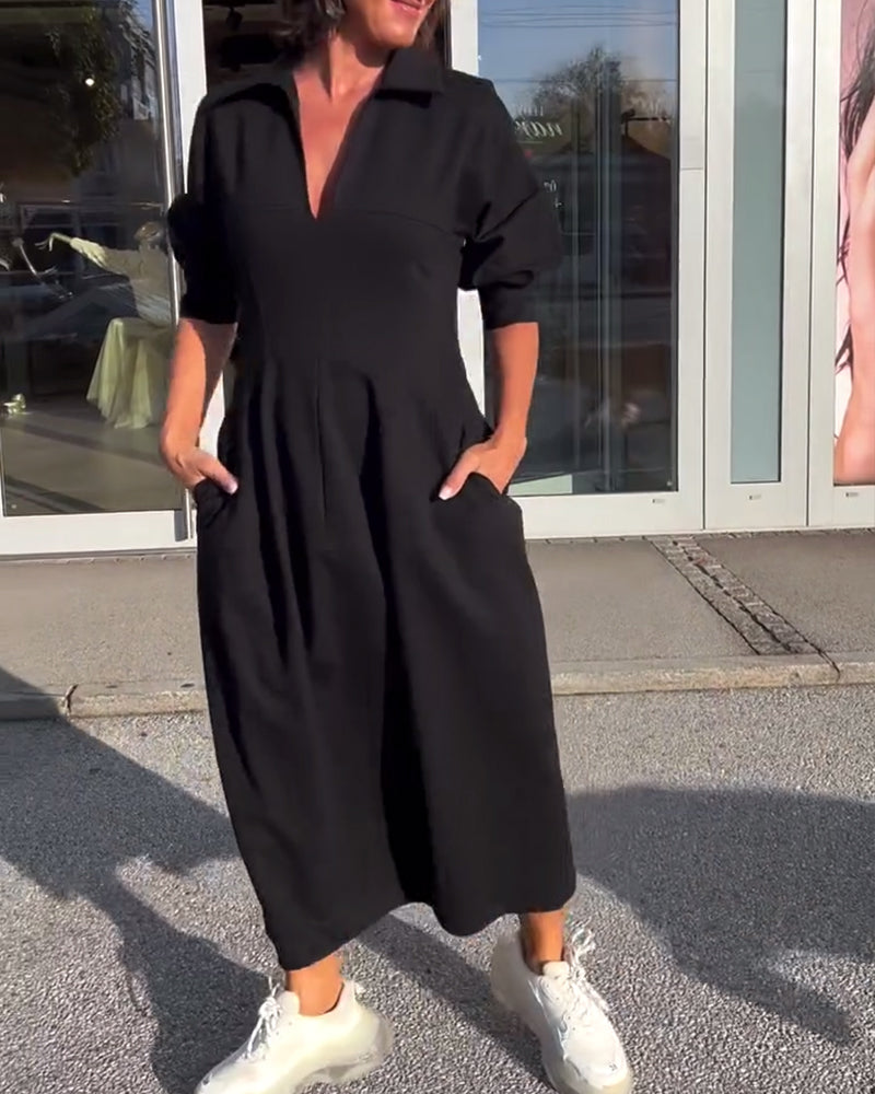 Karolin - Bequemes Langes Kleid