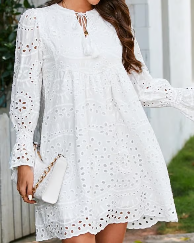 DIANA | KURZES KLEID MIT SPITZE