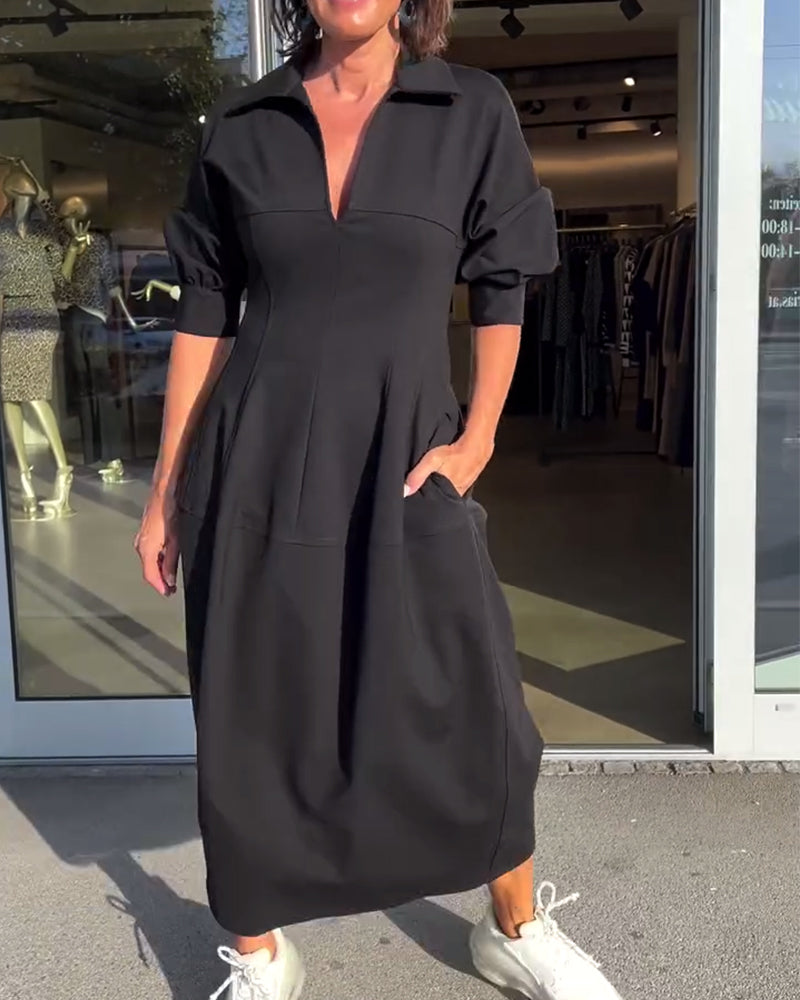 Karolin - Bequemes Langes Kleid