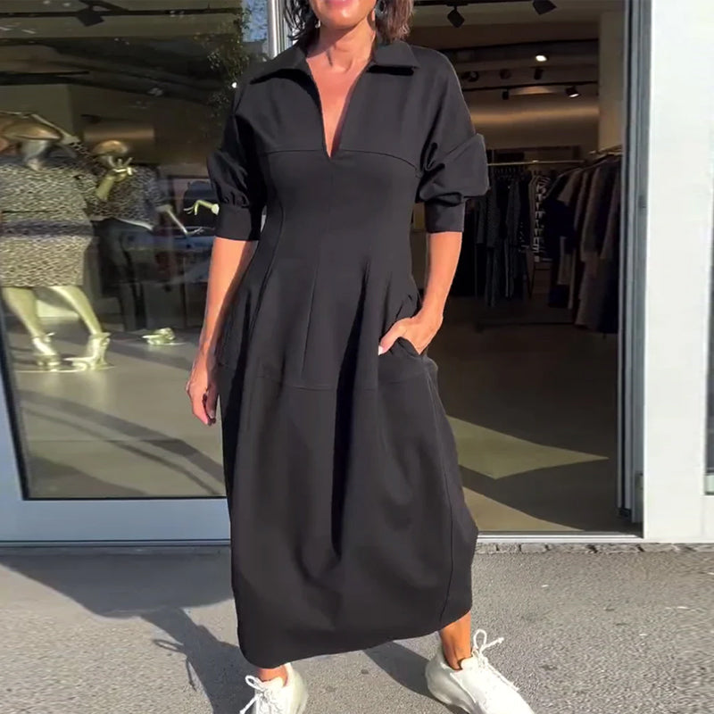 Karolin - Bequemes Langes Kleid
