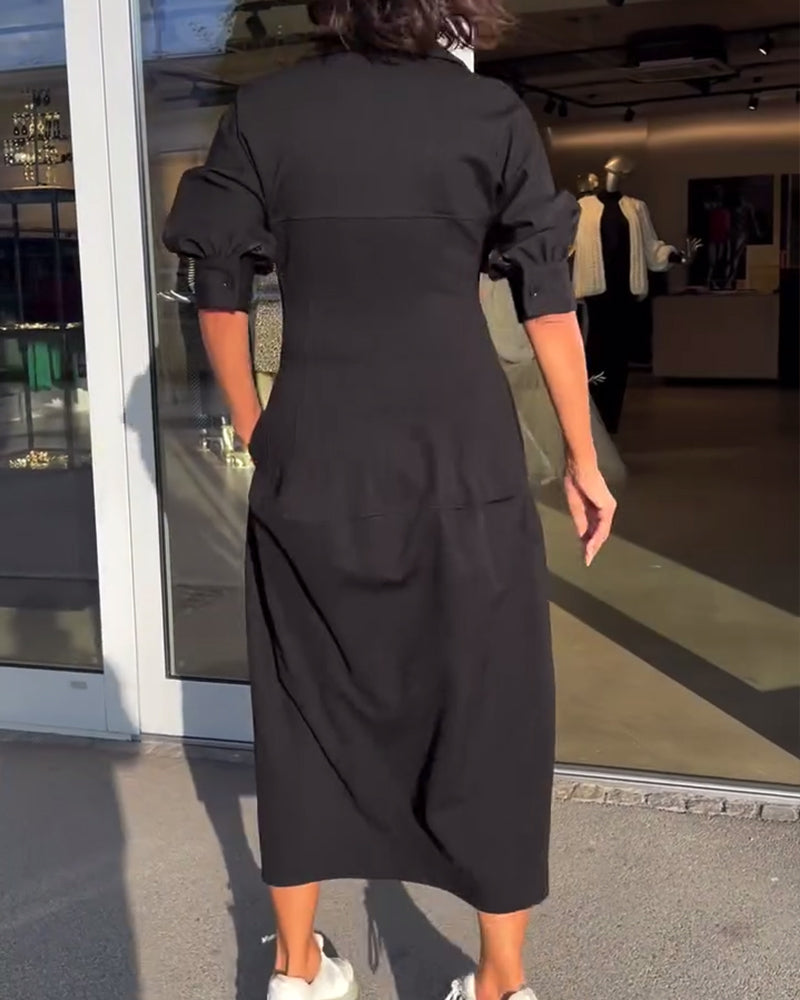 Karolin - Bequemes Langes Kleid
