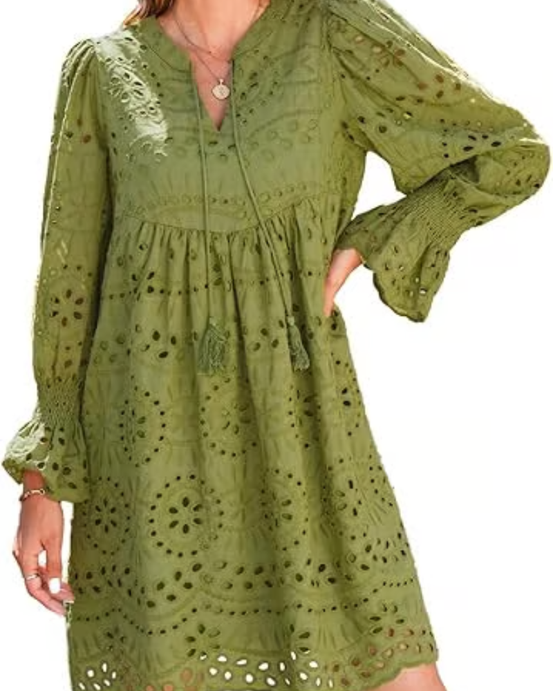 DIANA | KURZES KLEID MIT SPITZE