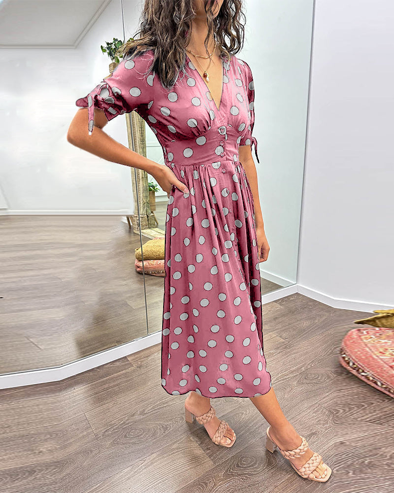 Monique | Elegancka Sukienka w Kropki