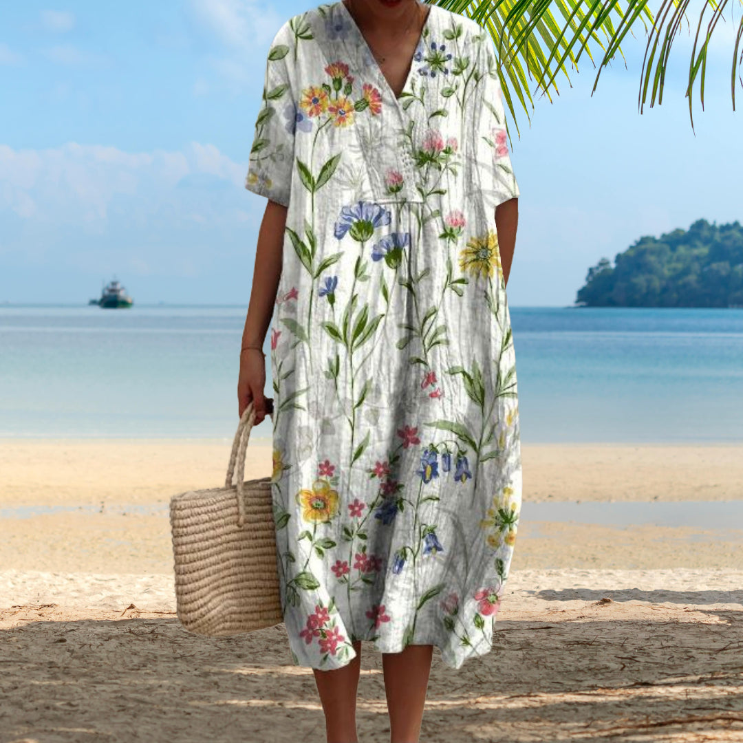 Bernadette | Buntes Blumenkleid