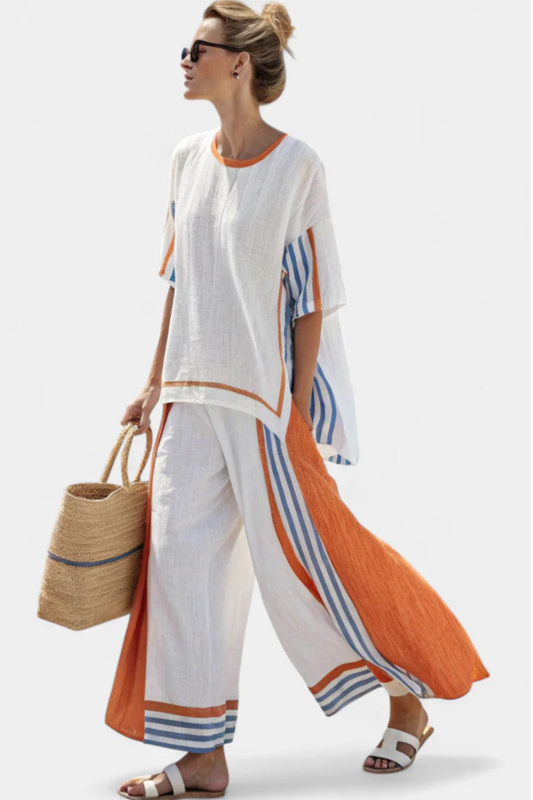 Brunhilde - Anila Elegantes Zweiteiler-Set mit Streifenmuster
