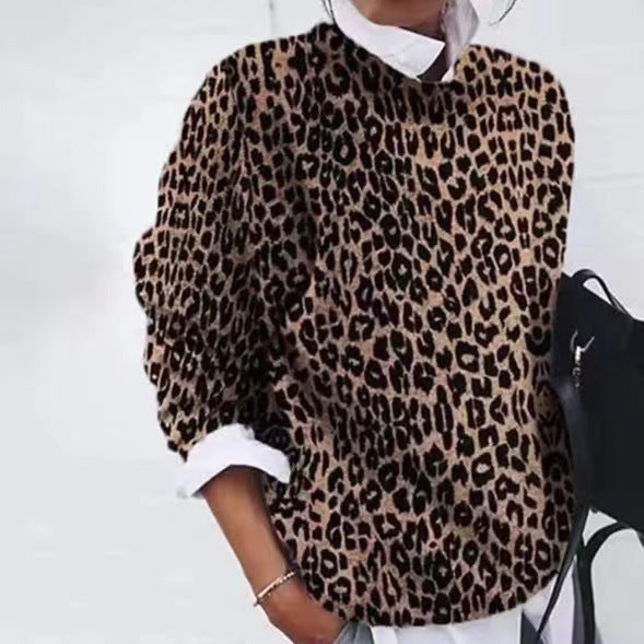 Marina - Lässiger Pullover mit Leo-Design