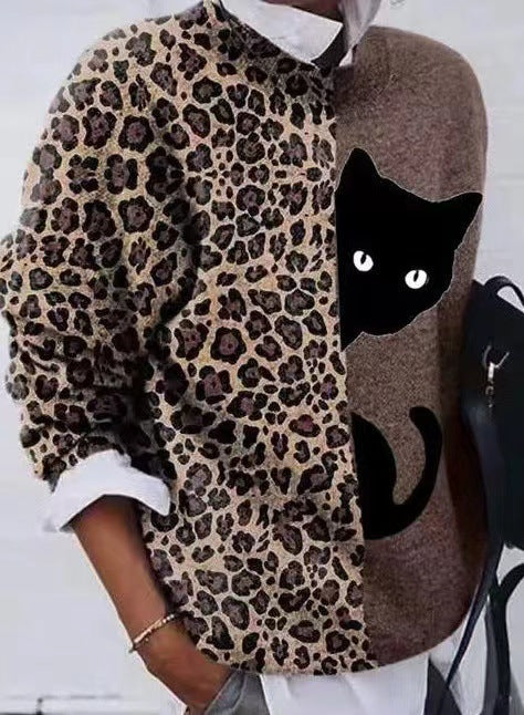 Marina - Lässiger Pullover mit Leo-Design