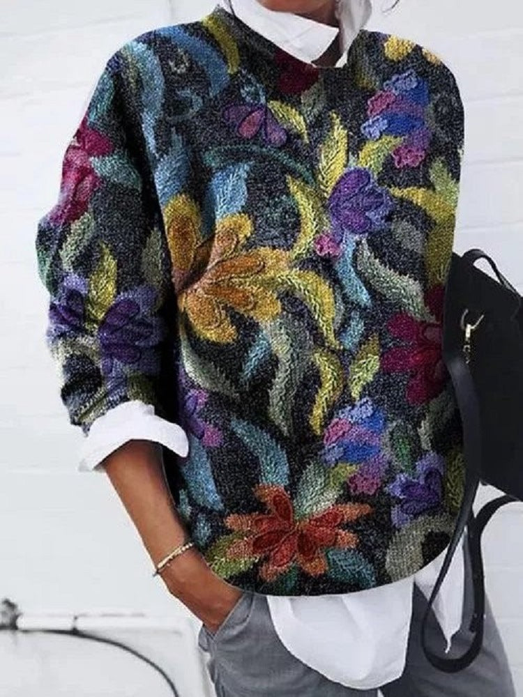Marina - Lässiger Pullover mit Leo-Design
