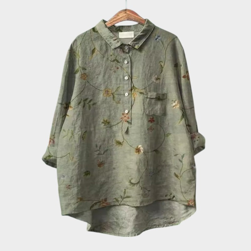 Mayla | Bluse Handgefertigt mit Spitze