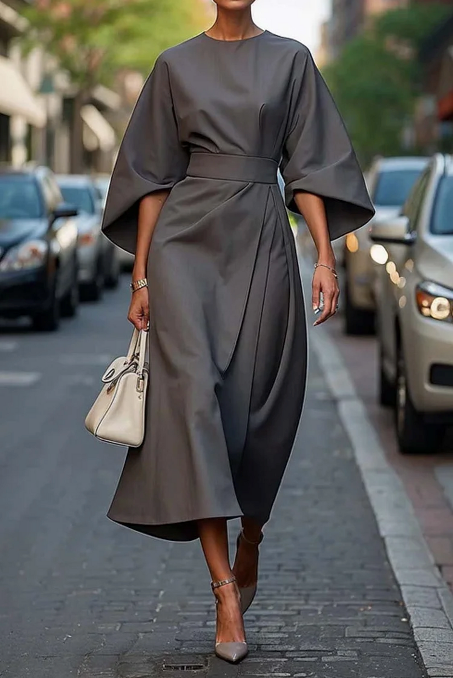 Louise | Elegantes Kleid mit Lanternenärmeln