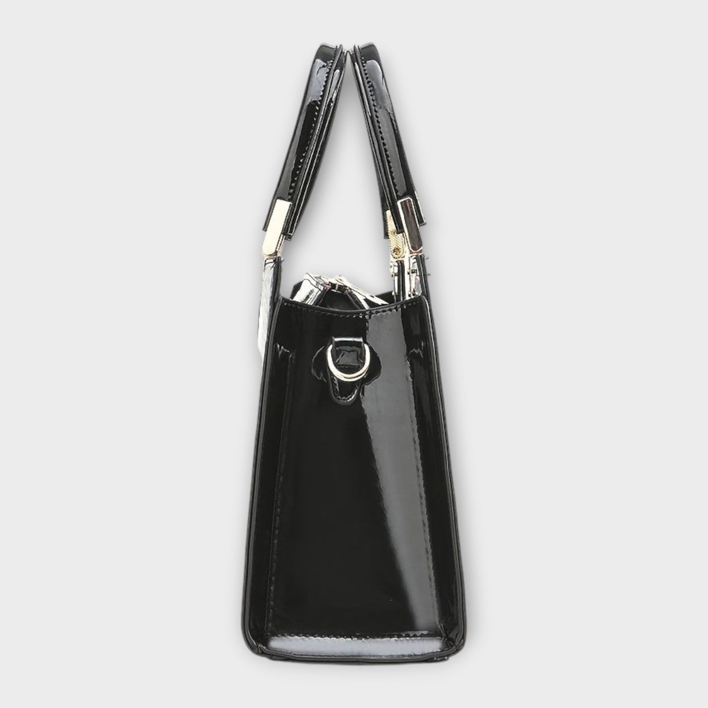 Léora. - Glänzende Krokodilledermuster-Handtasche