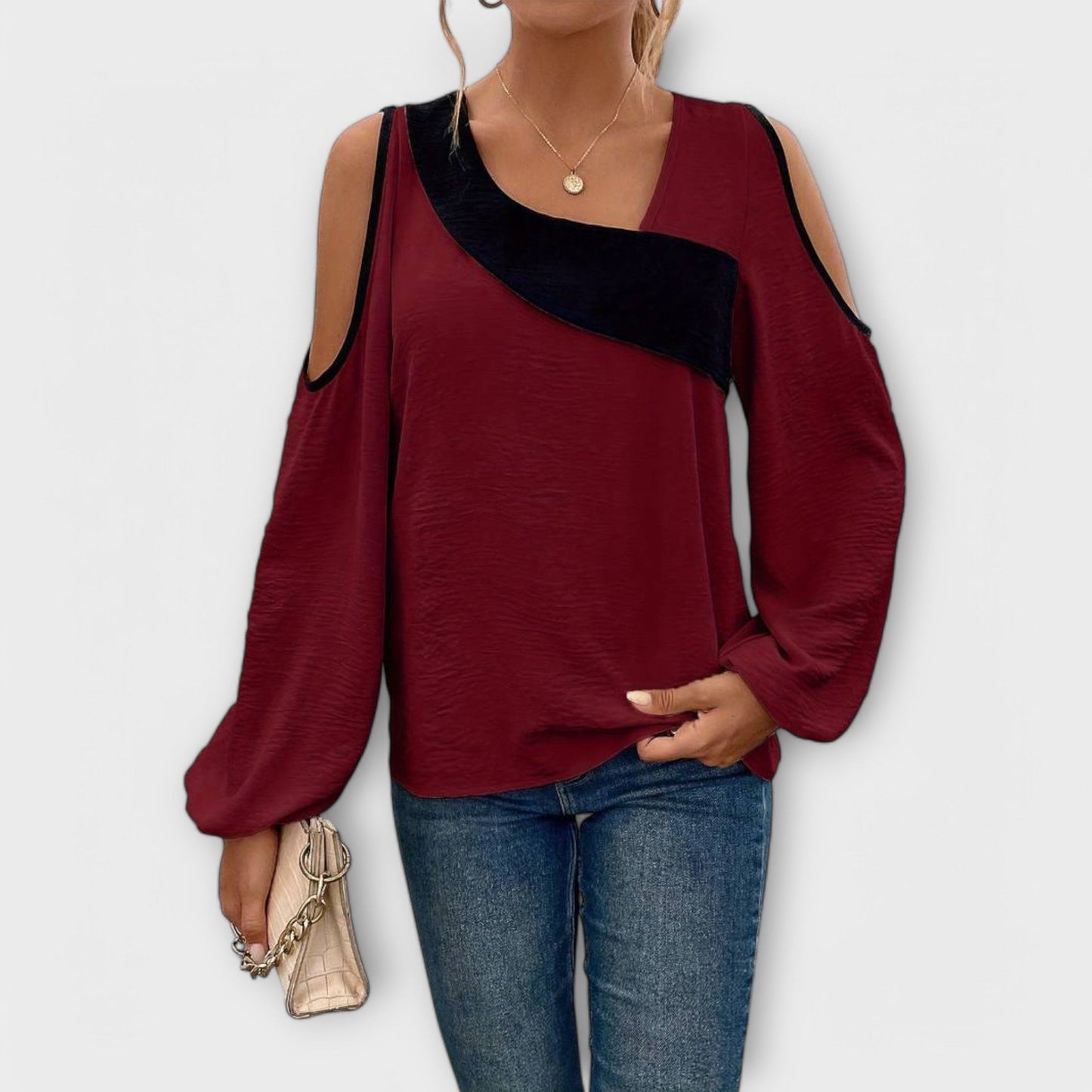 Scarlett | Bluse mit quadratischem Ausschnitt