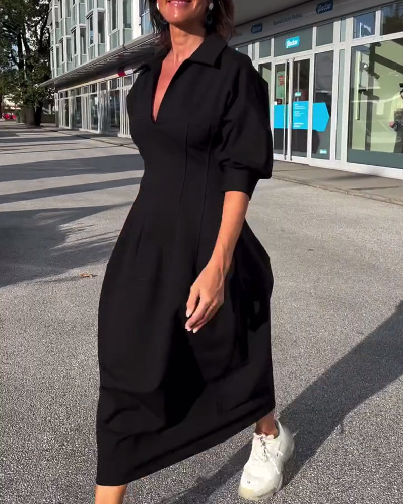 Karolin - Bequemes Langes Kleid