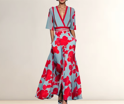 Luna- ELEGANTES LEICHTES KLEID MIT ÄRMELN