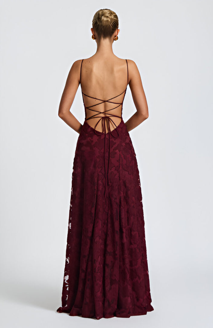 Francisa - Lace Corset Maxi Dress