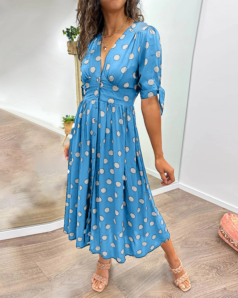 Monique | Elegancka Sukienka w Kropki