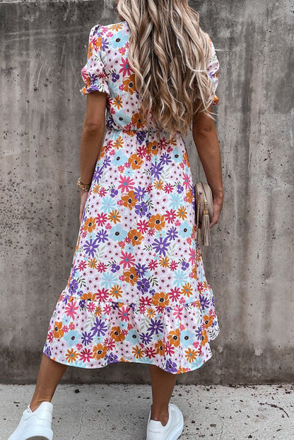 DANIQUE | GEBLÜMTES MAXIKLEID MIT V-AUSSCHNITT