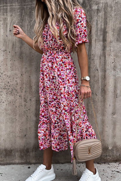 DANIQUE | GEBLÜMTES MAXIKLEID MIT V-AUSSCHNITT