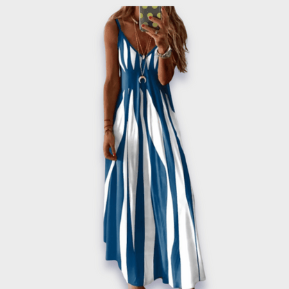 Claudia | Langes Freizeitkleid aus handgemachtem Premiumstoff