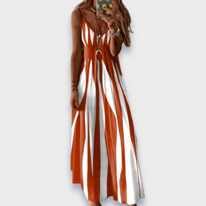 Claudia | Langes Freizeitkleid aus handgemachtem Premiumstoff