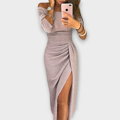Lena | Elegantes Off-Shoulder Kleid