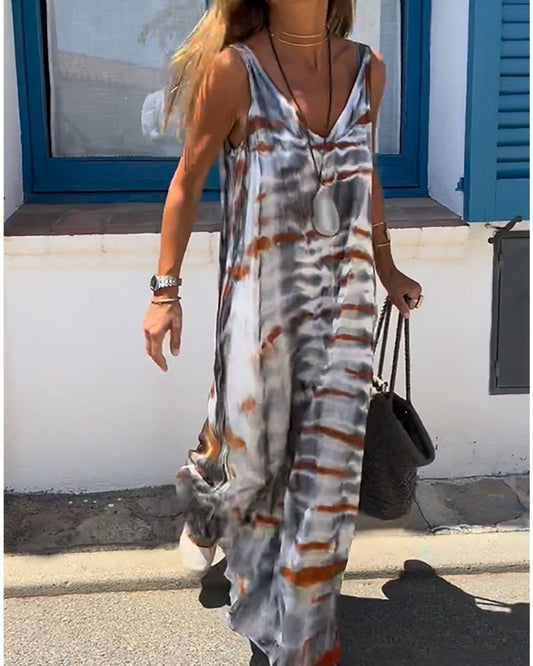 IRMA | ÄRMELLOSES TIE-DYE-KLEID