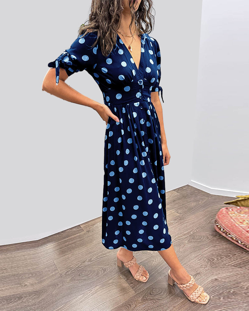 Monique | Elegancka Sukienka w Kropki