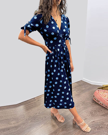 Monique | Elegancka Sukienka w Kropki