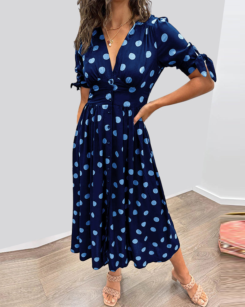 Monique | Elegancka Sukienka w Kropki