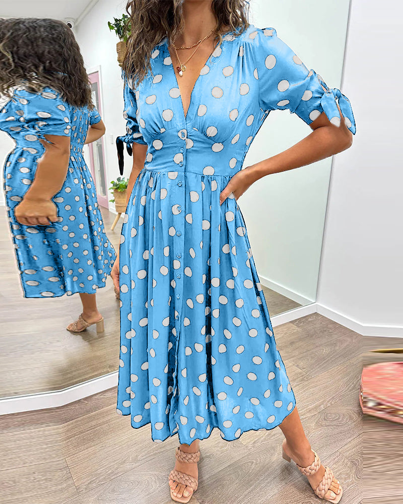 Monique | Elegancka Sukienka w Kropki