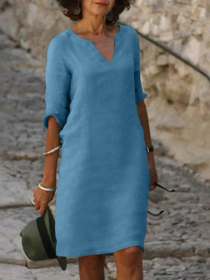 CIRA | ELEGANTES KLEID MIT V-AUSSCHNITT