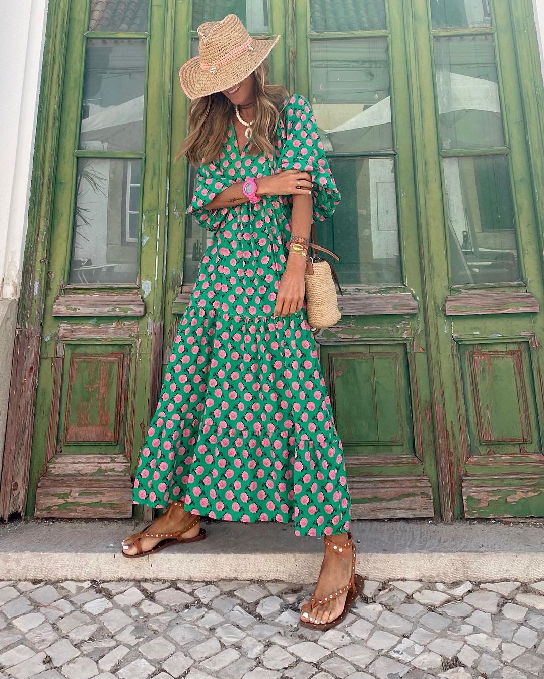 Corinna | Langes Kleid im Bohemian-Stil