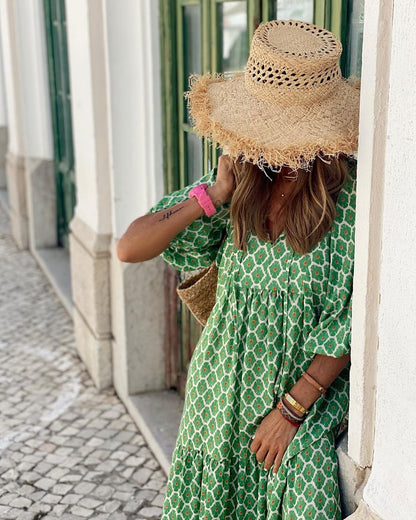 Corinna | Langes Kleid im Bohemian-Stil