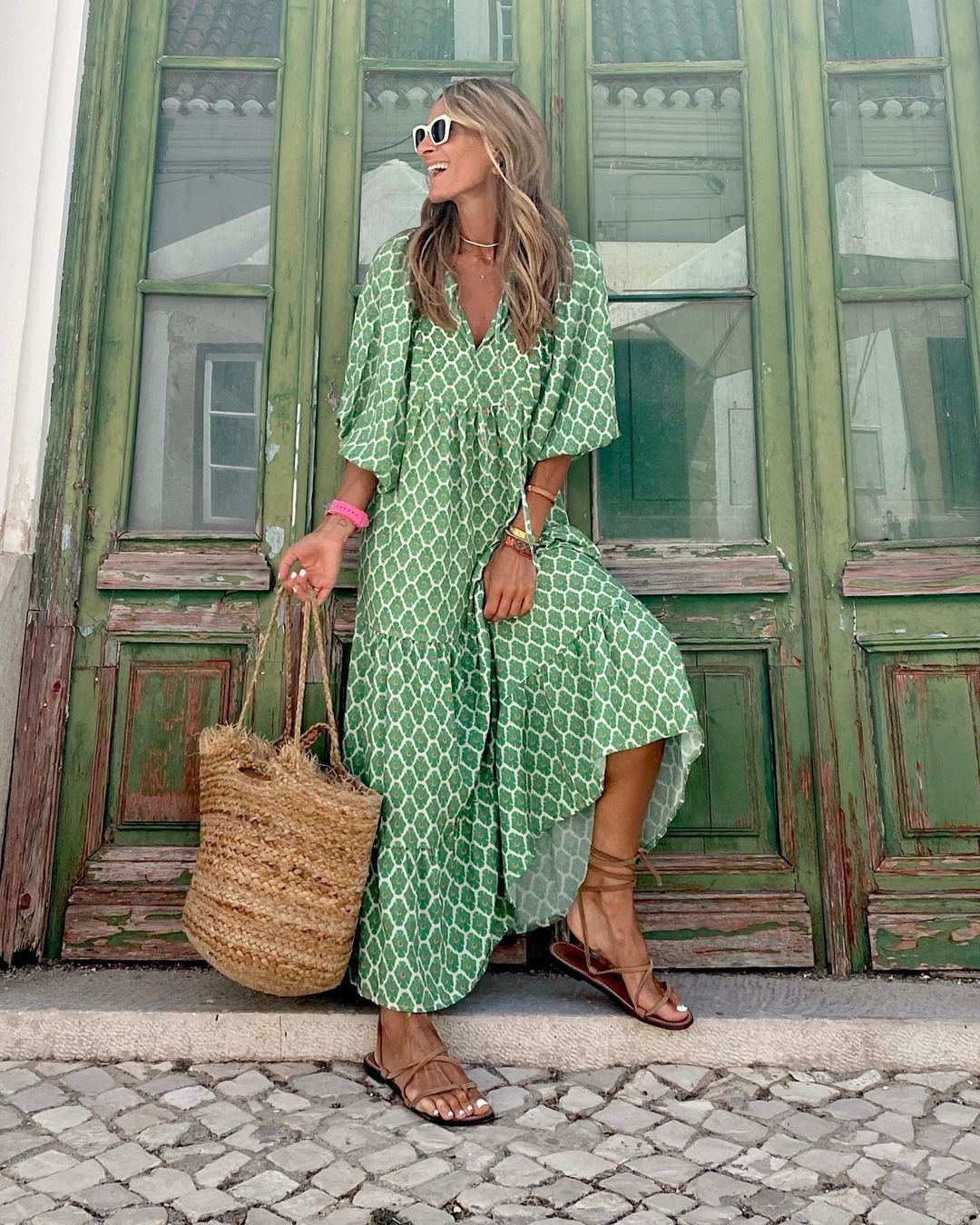 Corinna | Langes Kleid im Bohemian-Stil