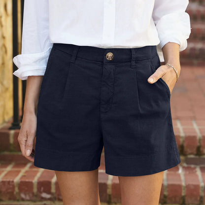 Denise | Hoch taillierte Shorts mit Knöpfen