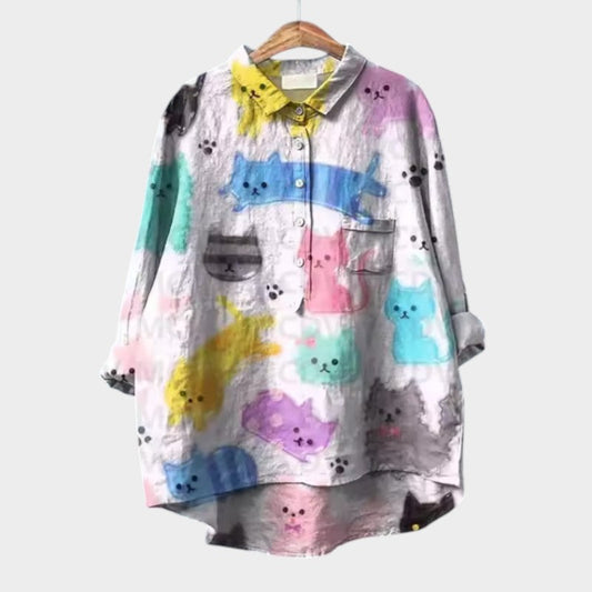 Jenny | Premium Bluse mit floralen Applikationen